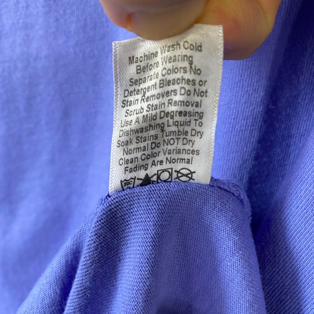 Fresh Produce Womens XL Periwinkle Purple Cotton T-Shirt Dress Made in USA NWT - Picture 10 of 10